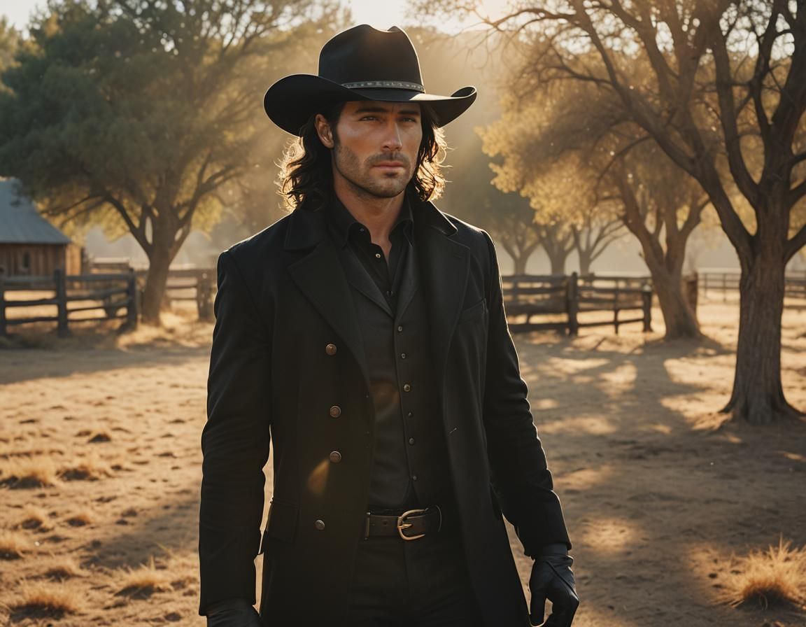 Dramatic Cowboy Portrait in Cinematic Lighting