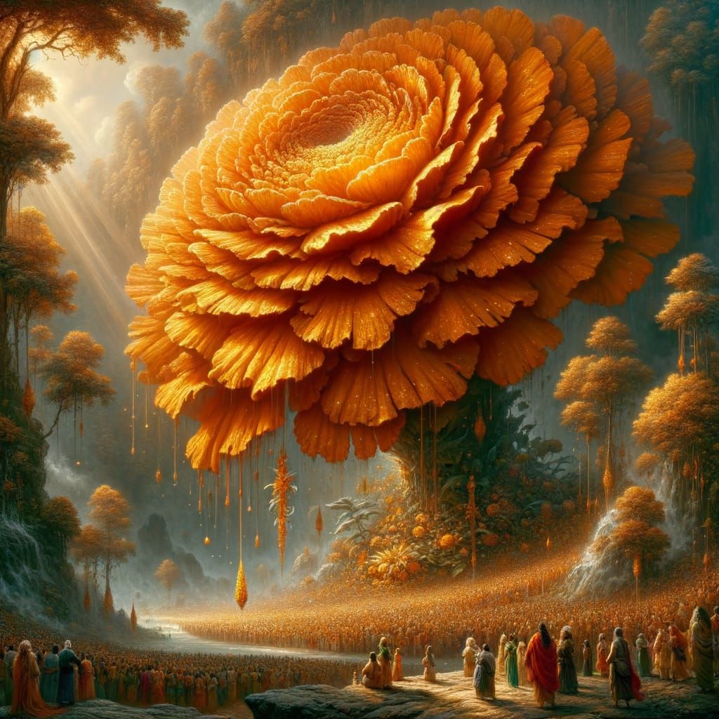 Majestic Marigold in Golden Light