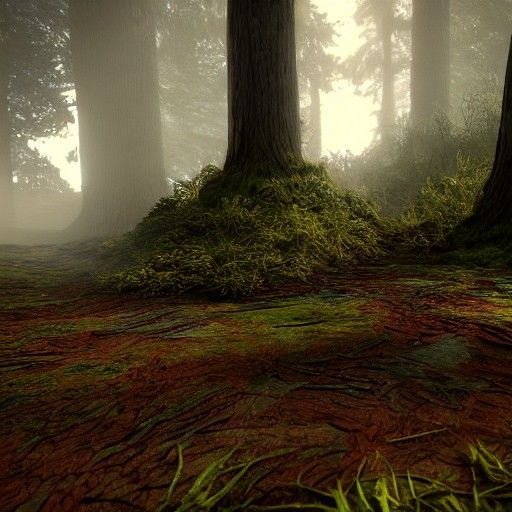 Ethereal Rendering of a Decaying Forest