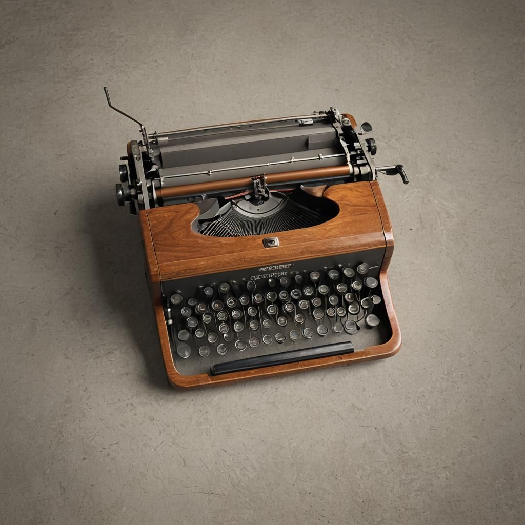 Abstract Typewriter Art in Complementary Colors