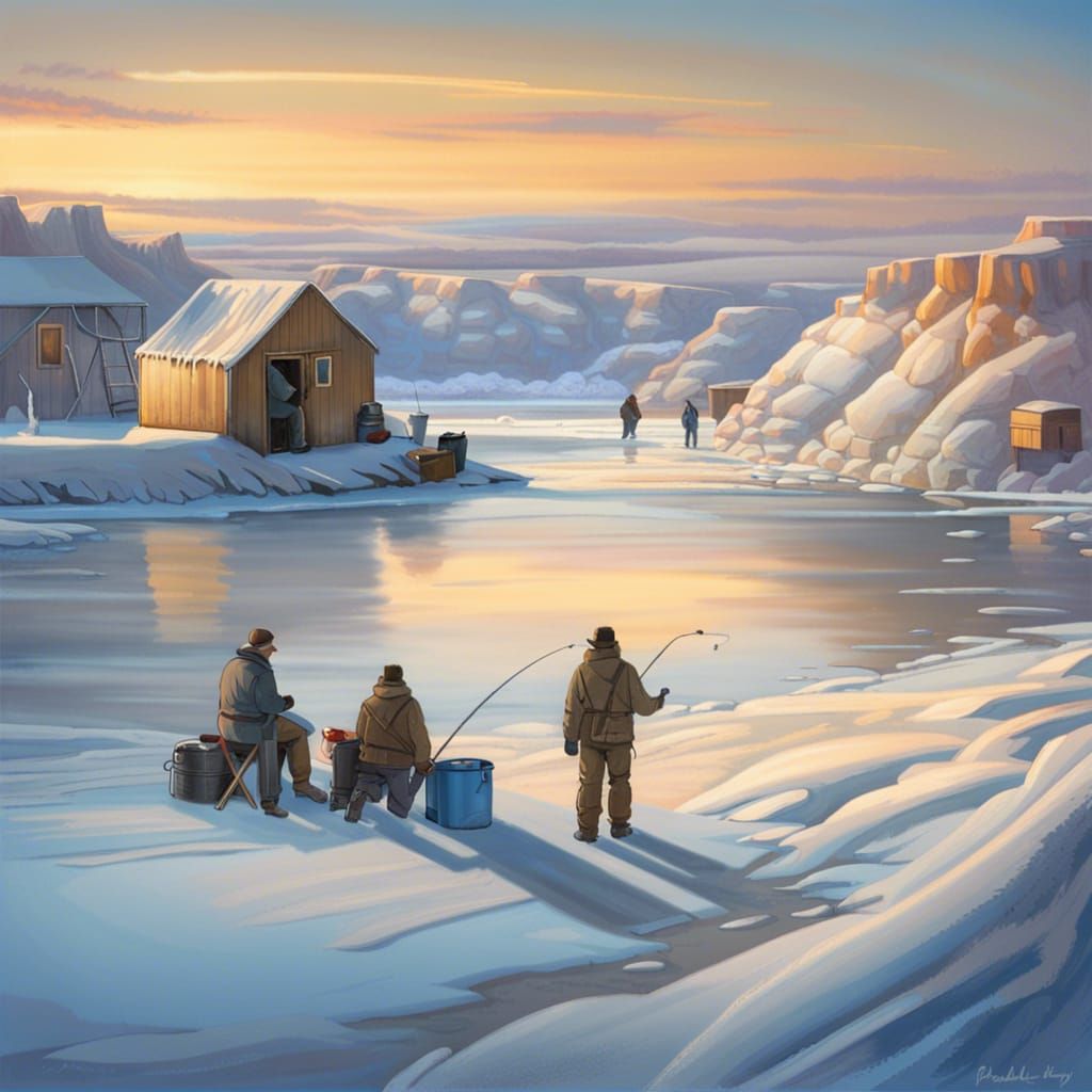 Ice Fishing, North Dakota