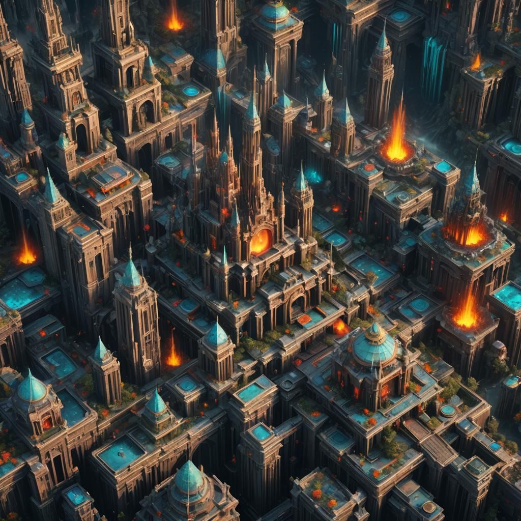 Fantastical Matte Painting in Deep Color