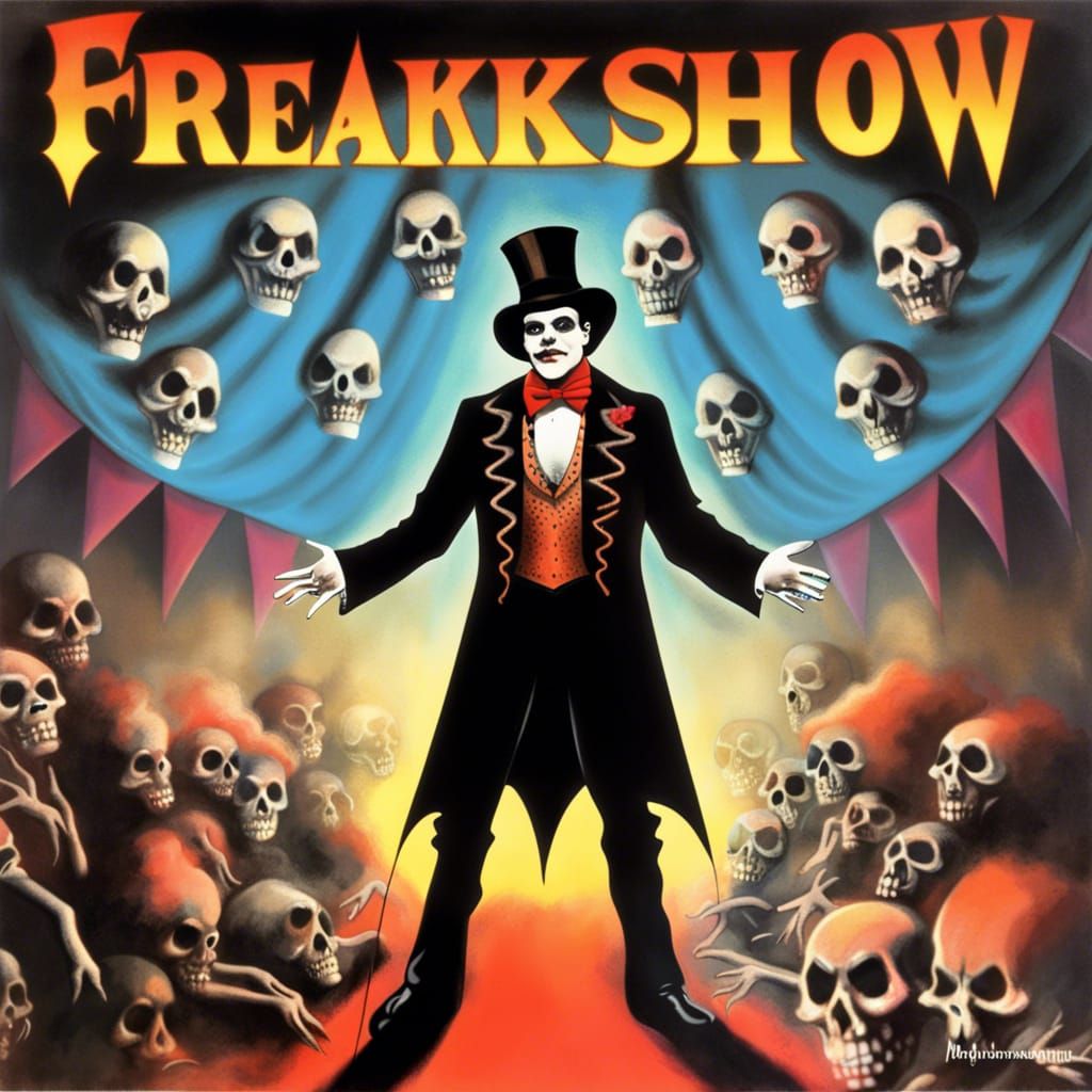 80s Airbrushed Freakshow Single Cover Art