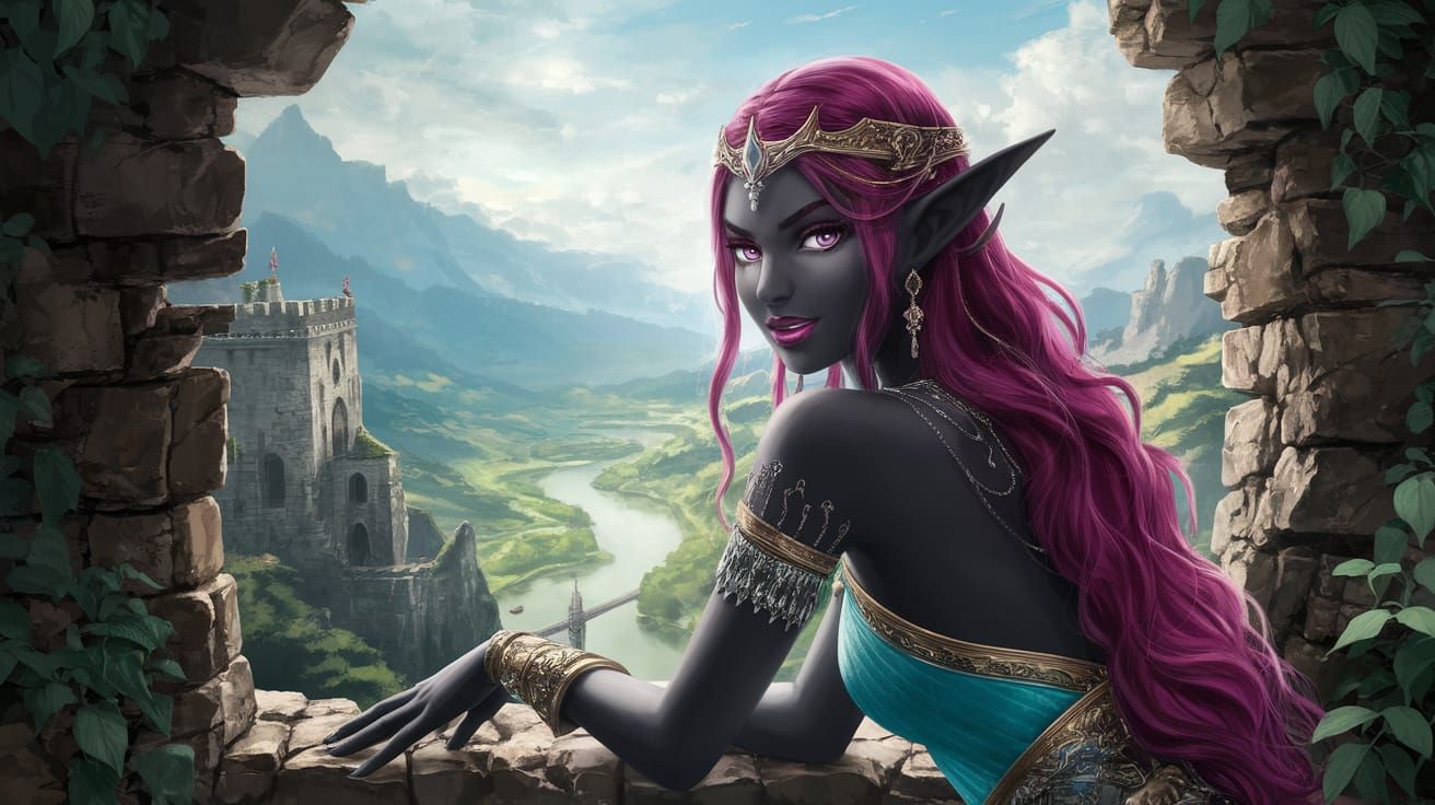 Dark Elf Princess in Hyrule Valley