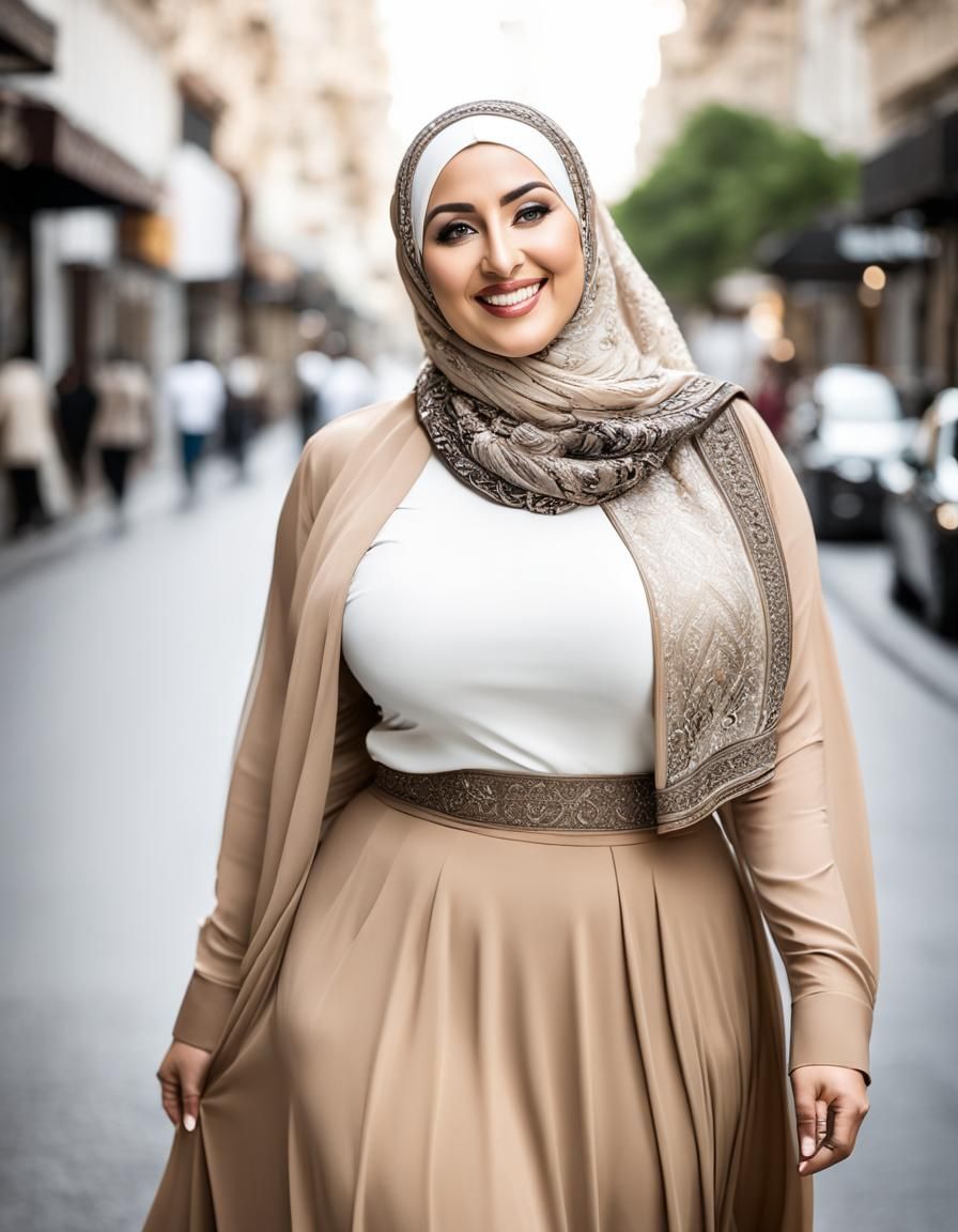 Detailed Portrait of Confident Middle Eastern Woman