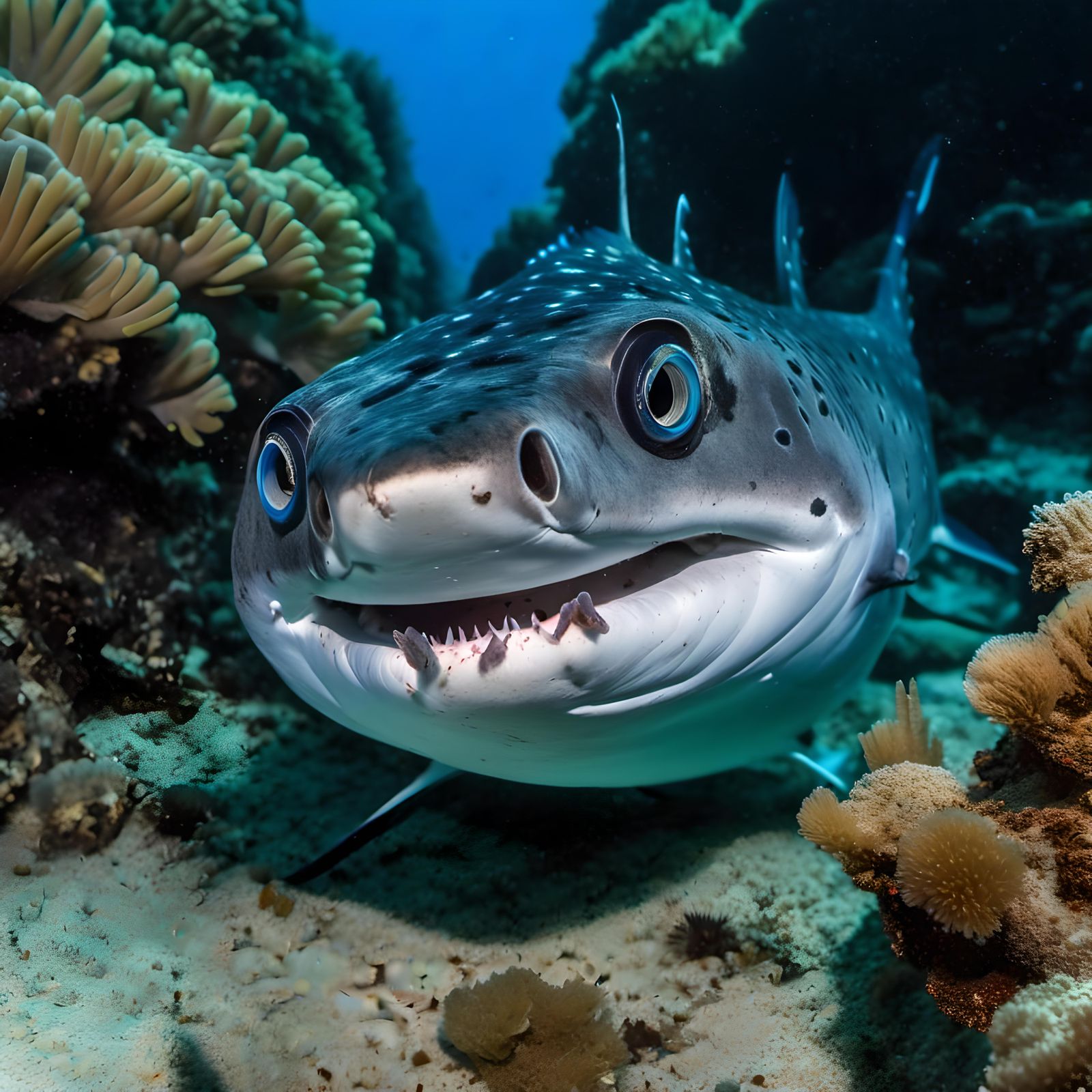 Smiling Barracuda Underwater Encounter
