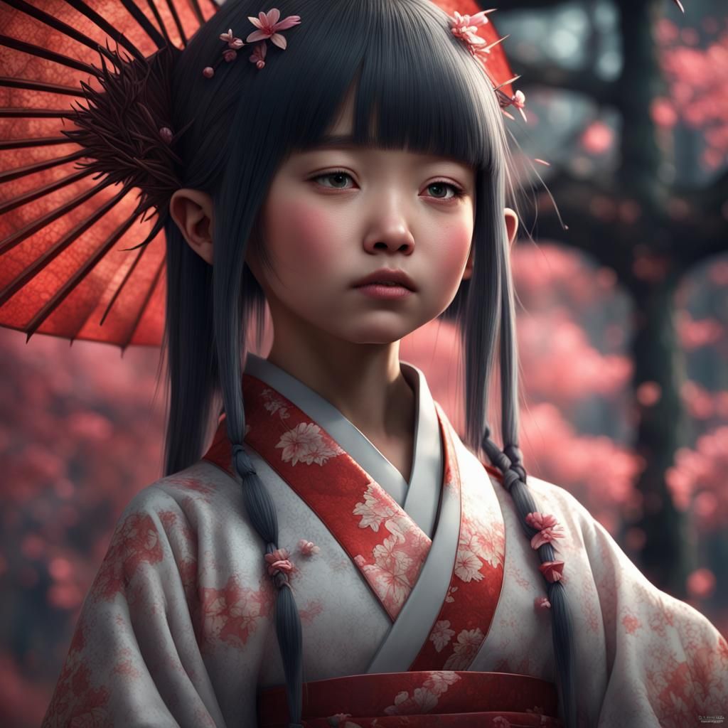 Japanese Girl Sleeping: Matte Painting Concept Art