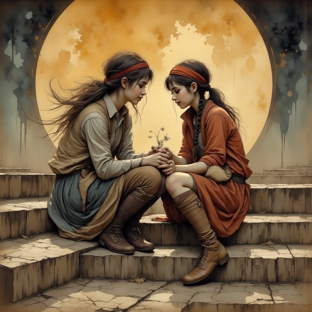 Children Playing at Sacre Coeur, 1890, in Painterly Style