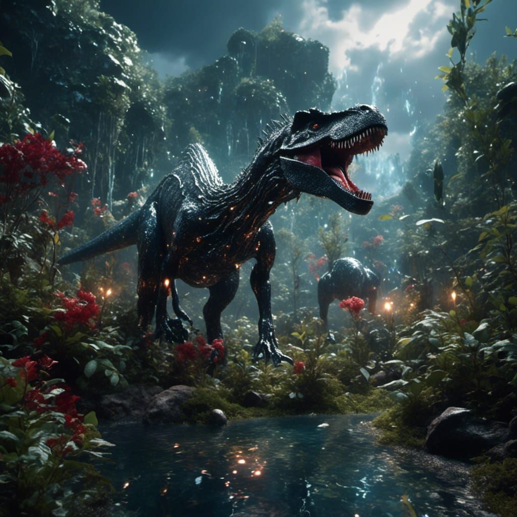 Cyberpunk Mortem Rex from Jurassic World Alive