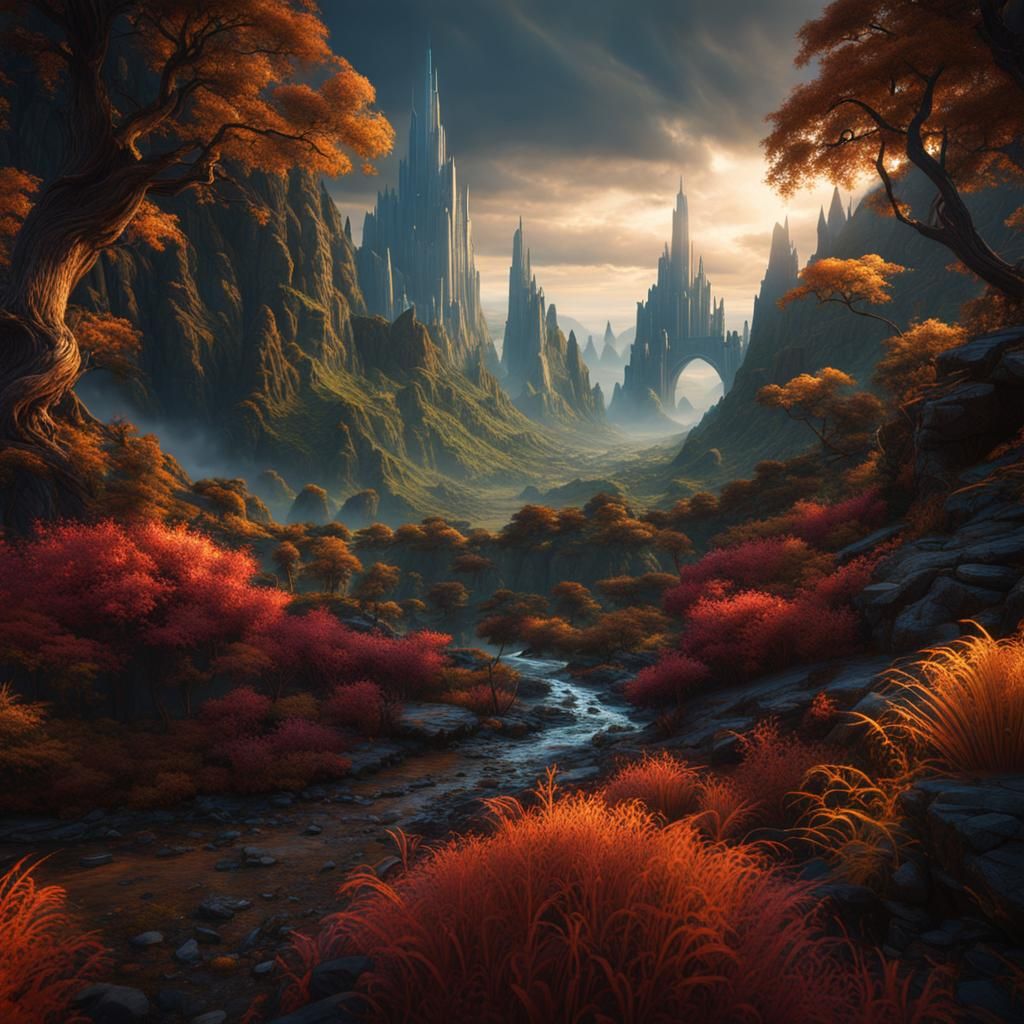 Detailed Matte Painting of Earth in Deep Color