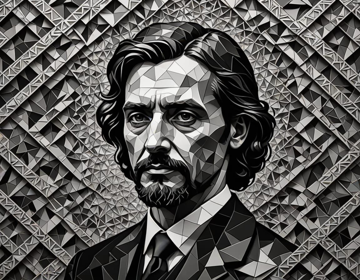 Abstract Geometric Portrait of the Afterlife