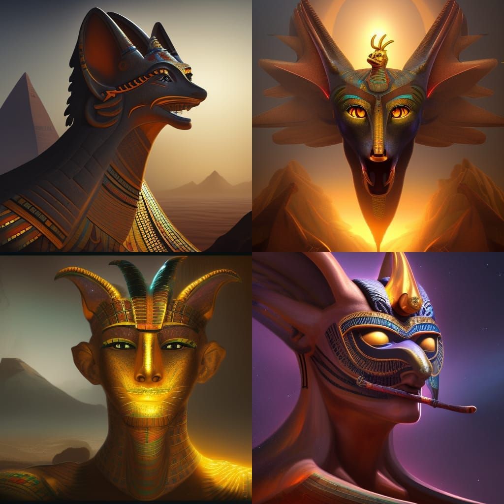 Egyptian Sun God Ra: Detailed Matte Painting