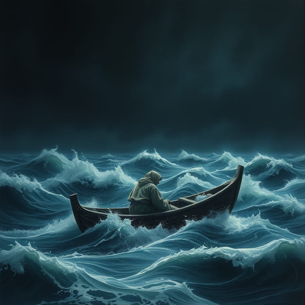 A terrified, lonely traveler, surrendering to the unpredicta...