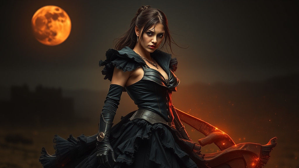 Steampunk Warrior in Middle Eastern Landscape