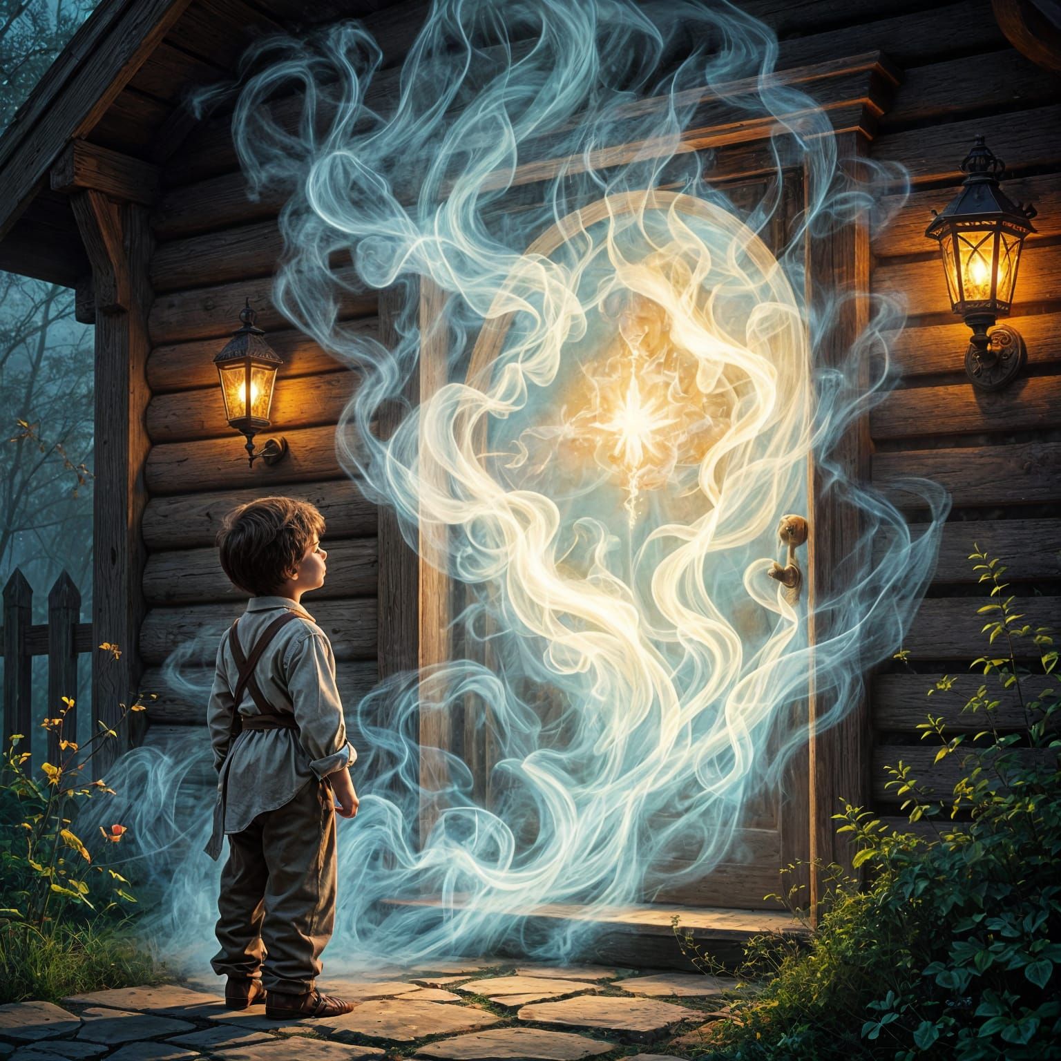 Fairy Tale Boy and Smoke Genie Portal