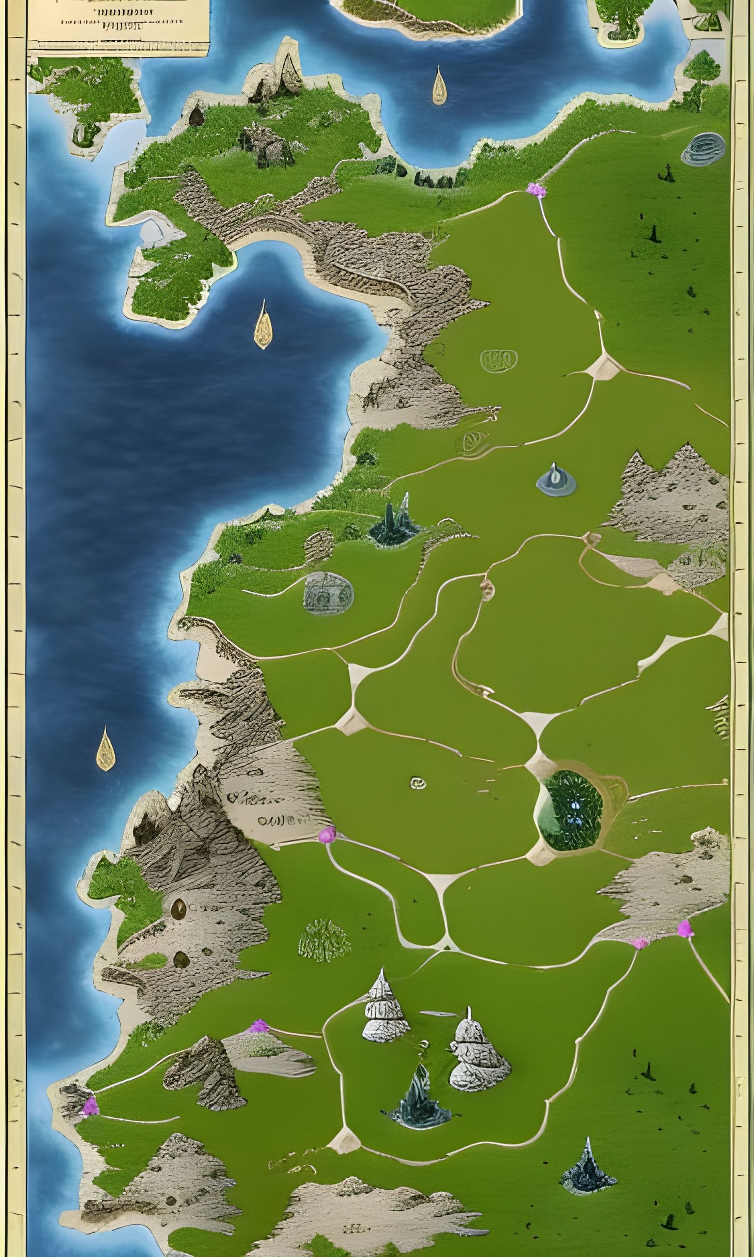 Fantasy World Hex Map for Roleplaying Game