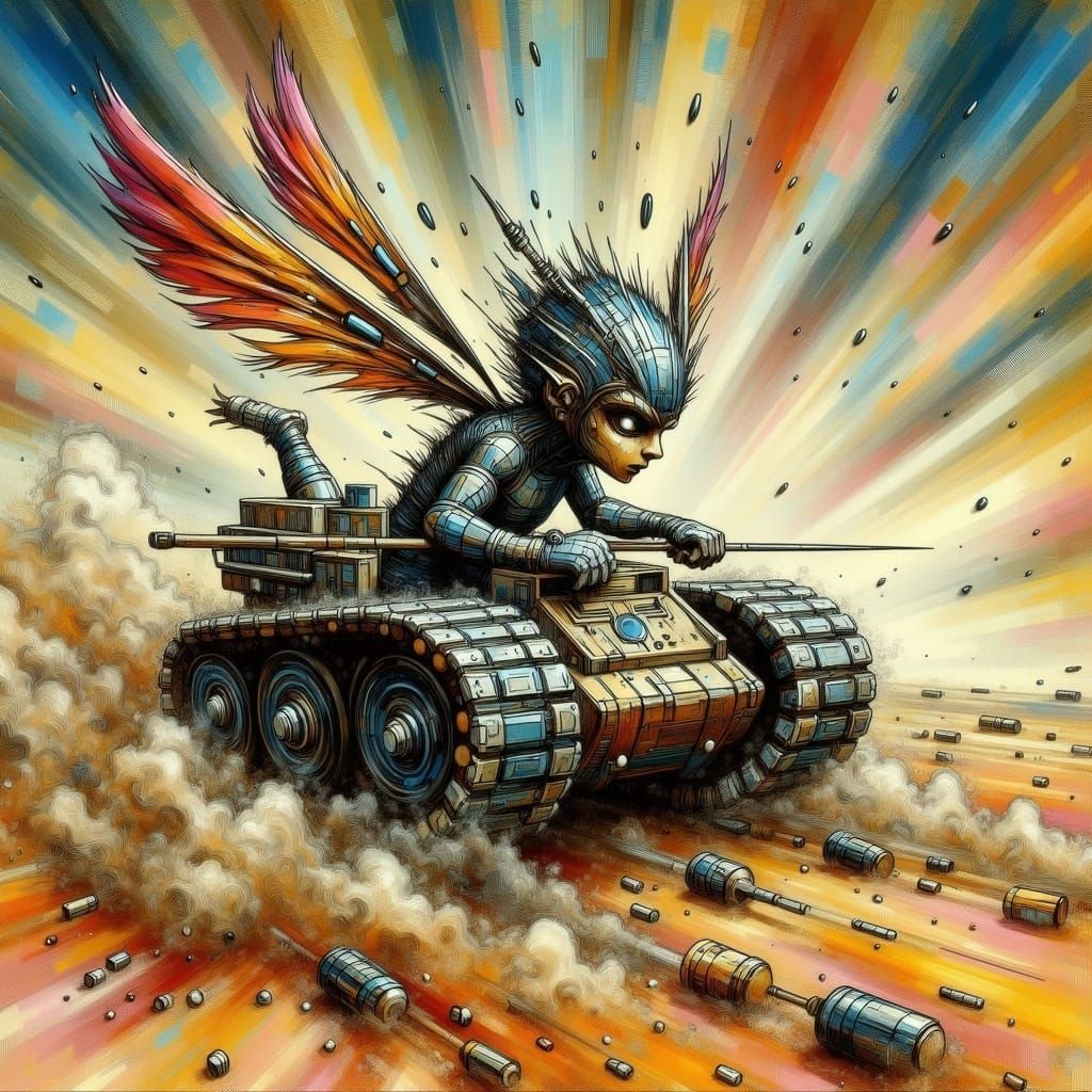 Chibi Nymph Races Fern Tank in Apocalyptic Wasteland