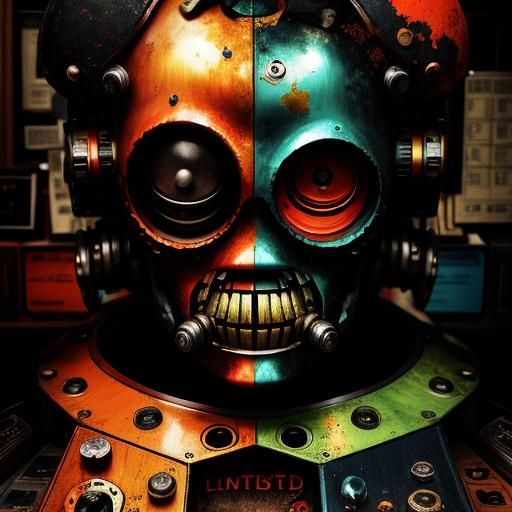 Colorful Junkpile: Vivid 3D Diorama of Obsolete Machines