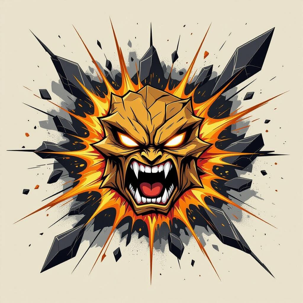 Molten Gold and Obsidian Anger Explosion