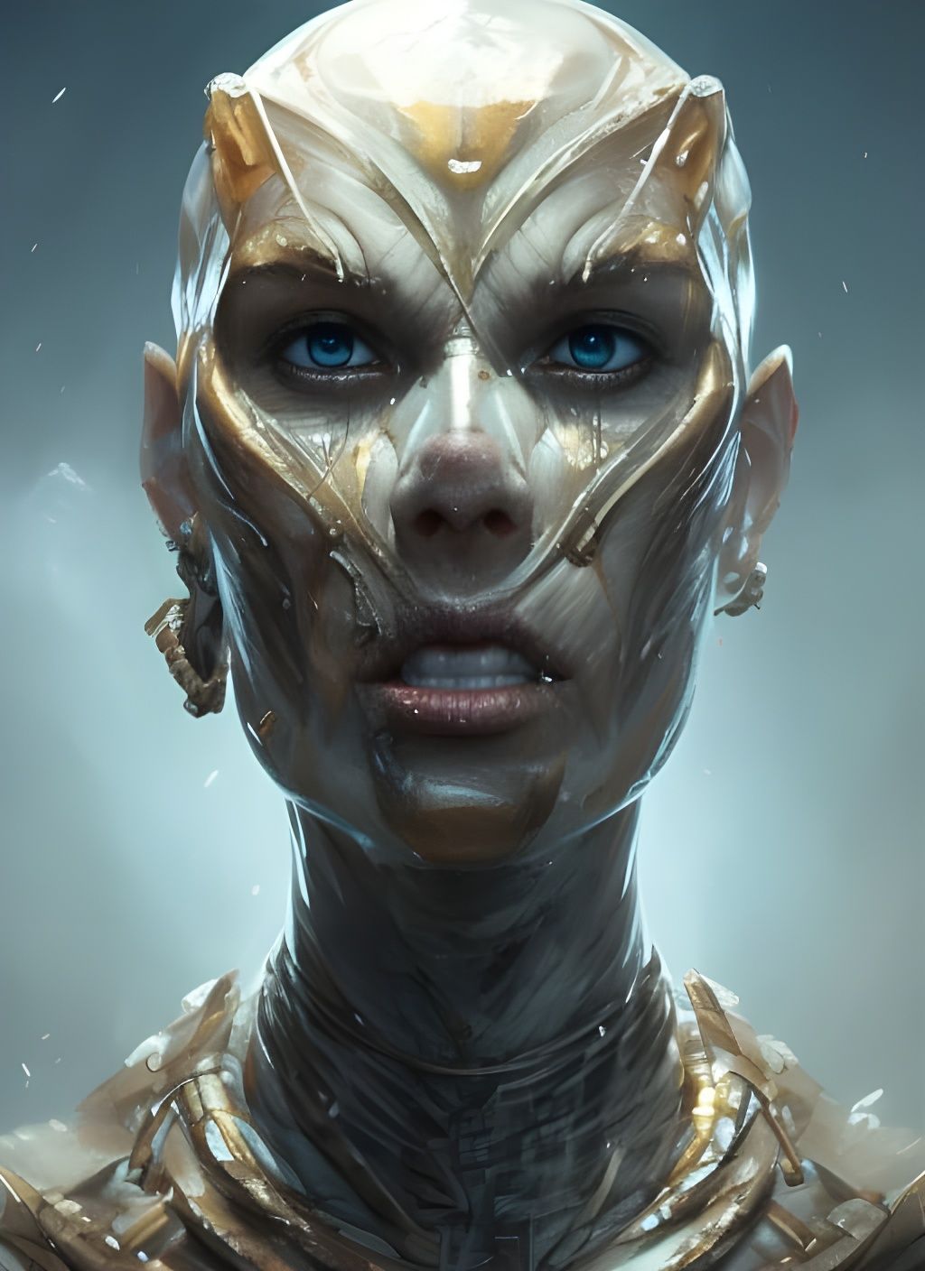 Cyberpunk Mummy Supermodel Portrait in 8K