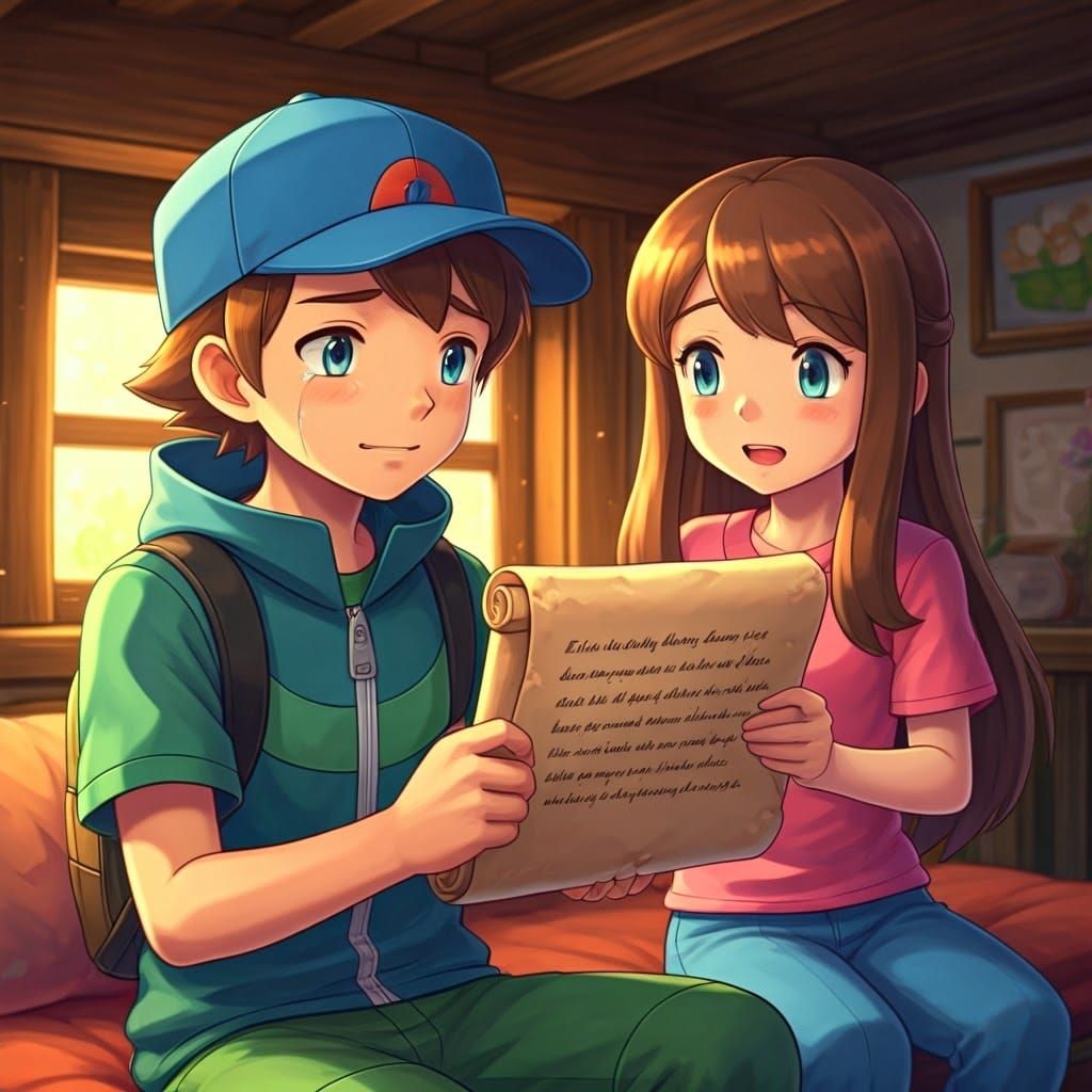 Tender Moment Between Siblings in Cozy Cottage