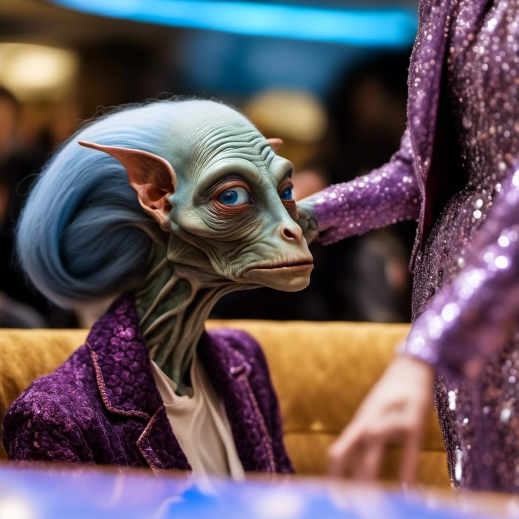 Art History Characters' Party in Hyperrealism Style