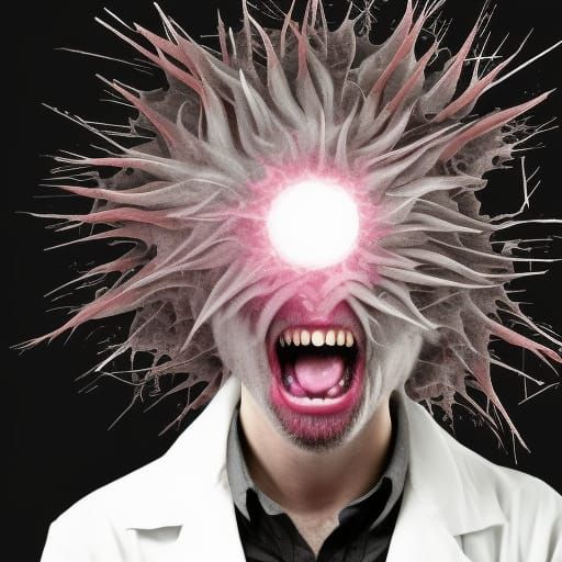 Mad Scientist Aftermath of an Explosion