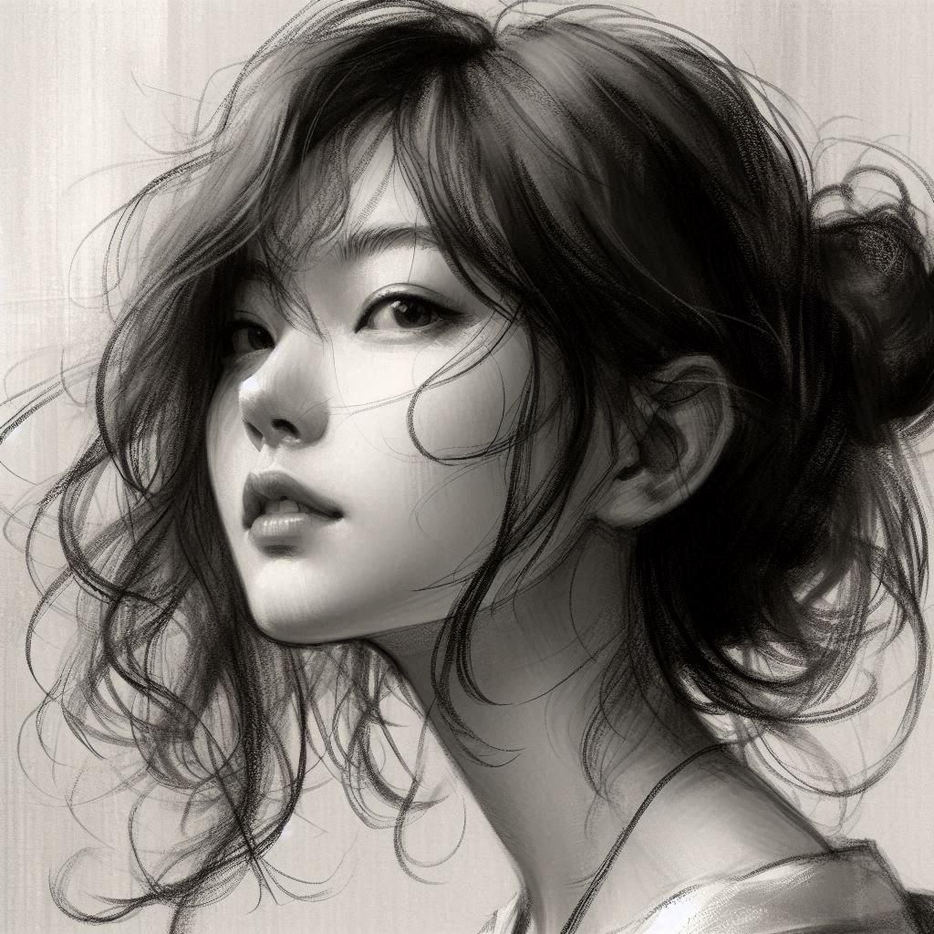 Classic Charcoal Drawing