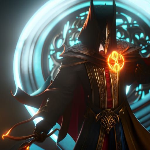 Powerful Timelord Casting Spell in Hyperdetailed Art