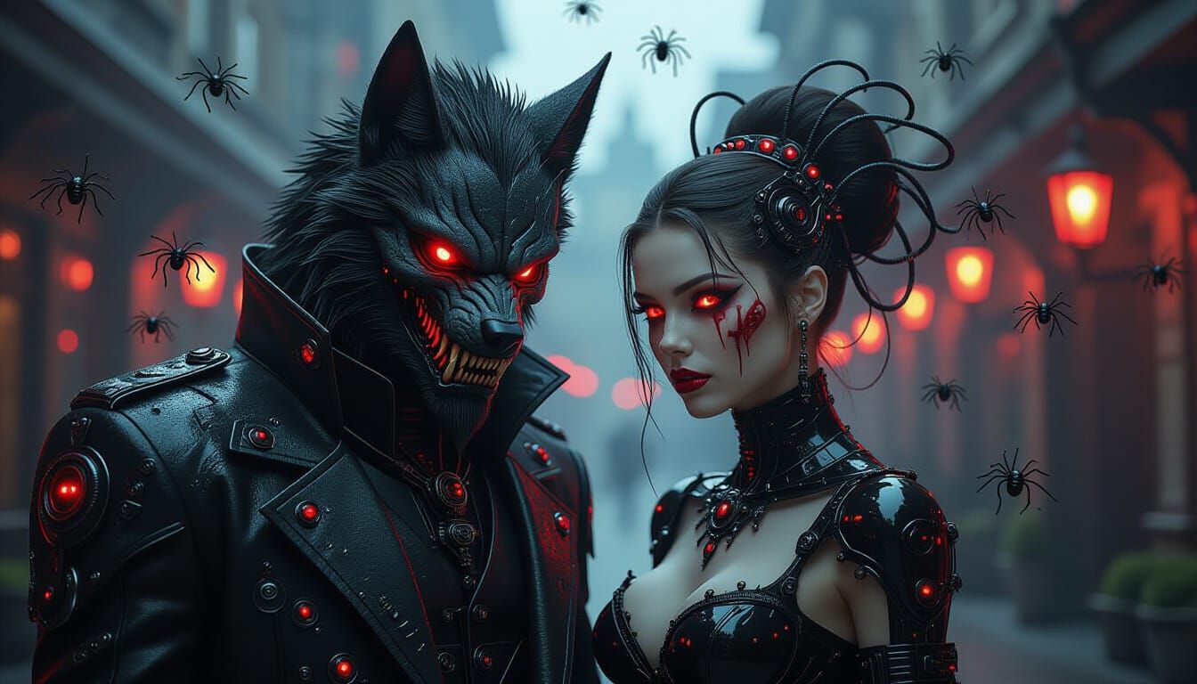 Cyberpunk Victorian Gothic Biomechanical Werewolf Vampire So...
