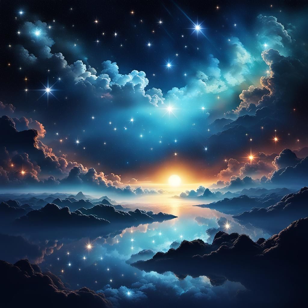 Majestic Night Sky with Twinkling Stars