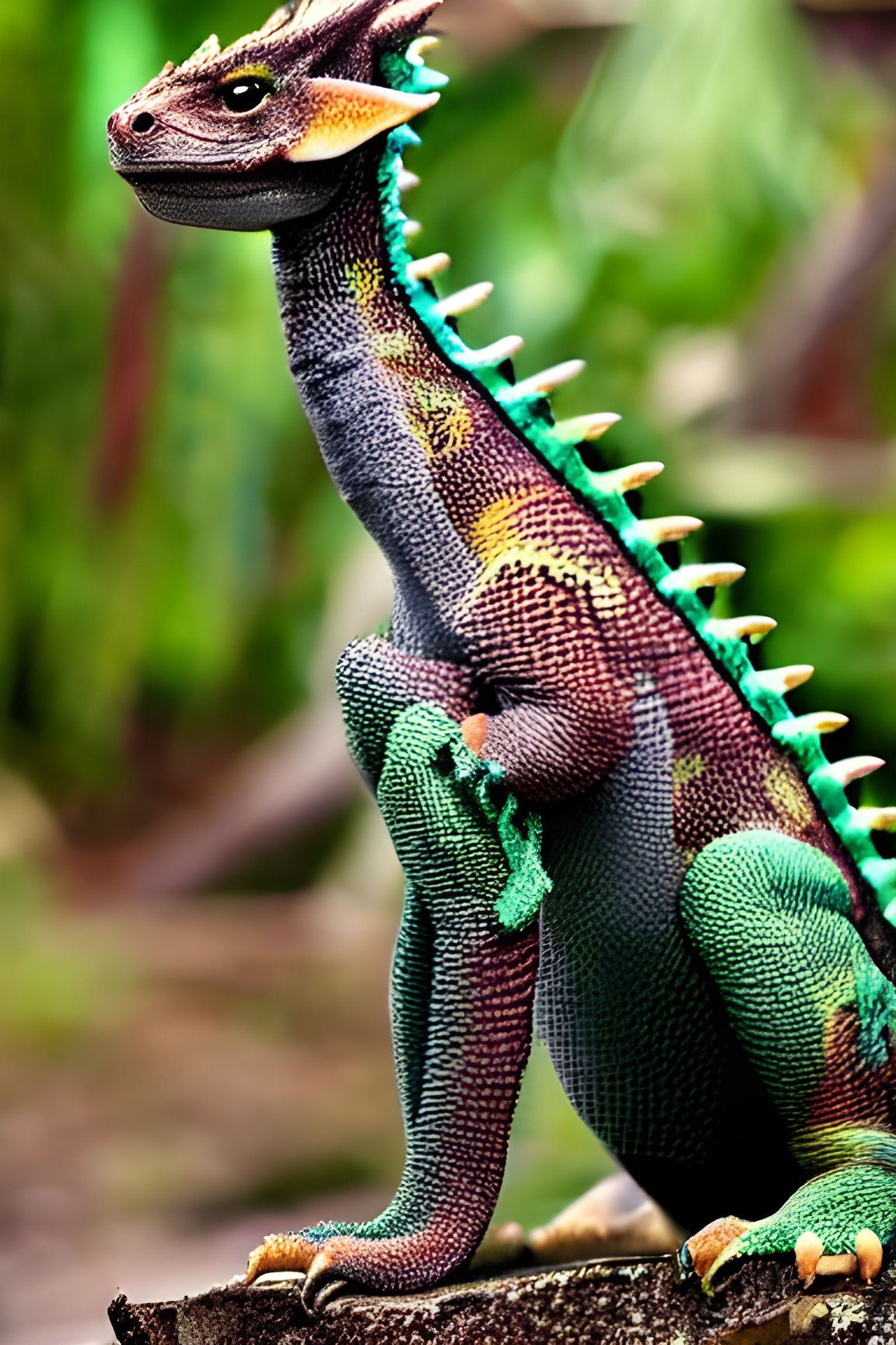 Regal Baby Jungle Dragon Portrait