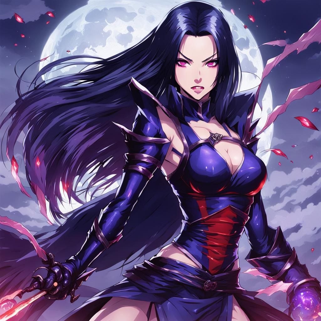 Vampire Empress: Anime-Style Warrior Artwork