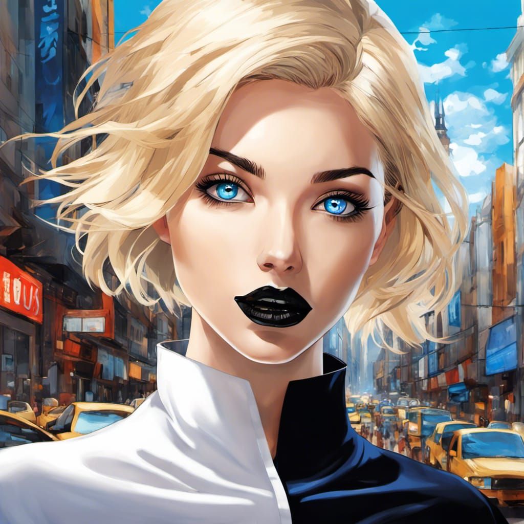 Split Face: Anime Women with Contrasting Styles