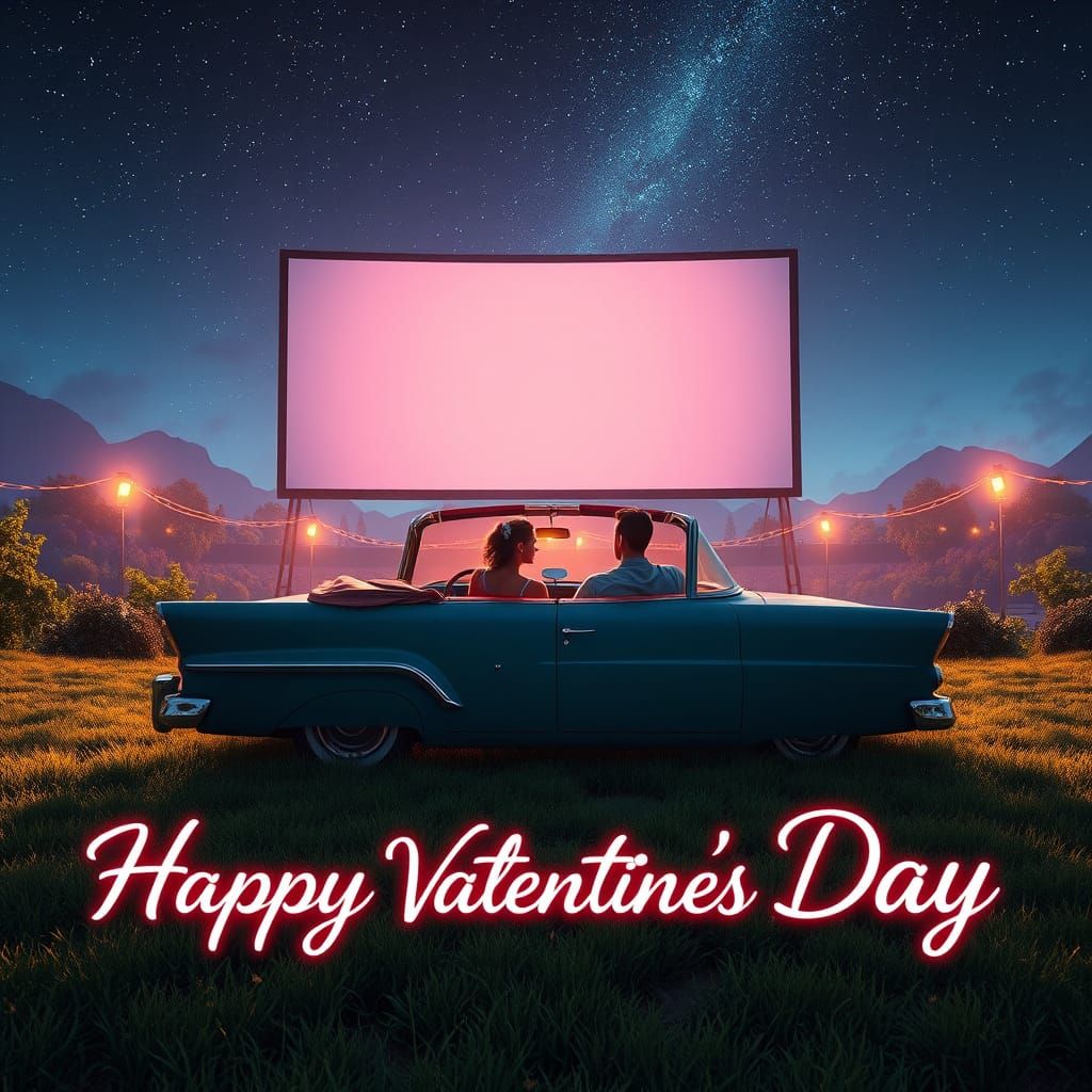 Vintage Romance in Futuristic Whimsy: A Starry Night Cinema