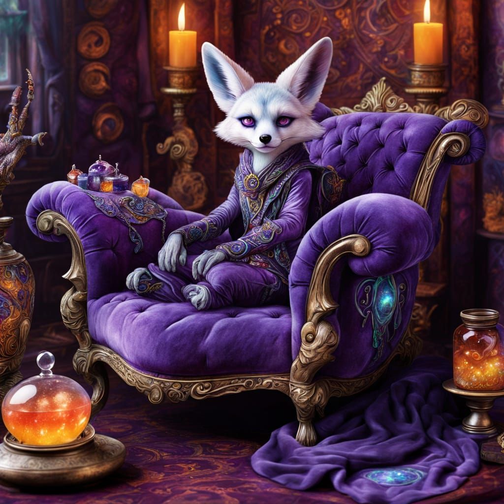 Enchanted Mystic's Lair in Vibrant Digital Art