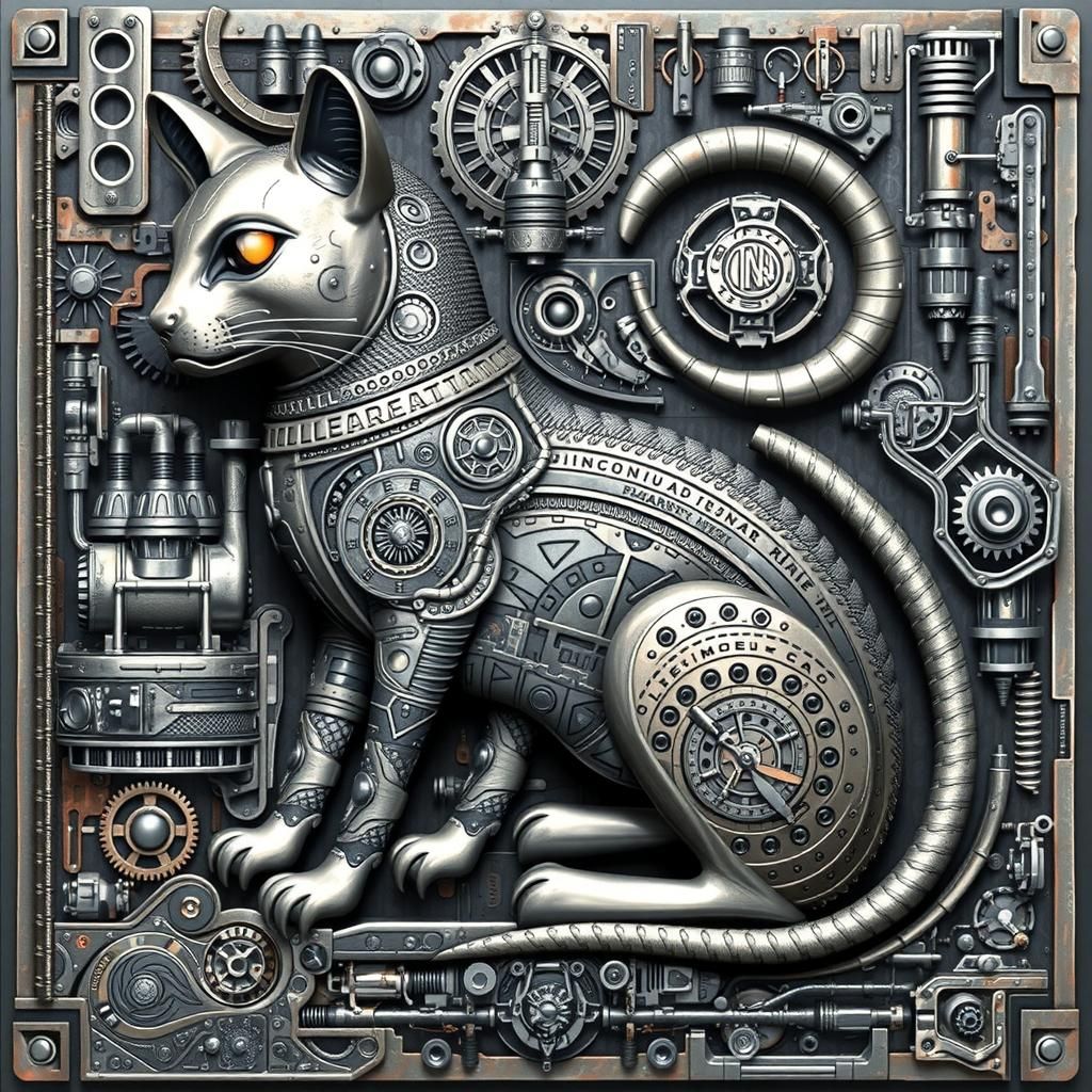 Futuristic Sci-Fi Mech Details in 8K