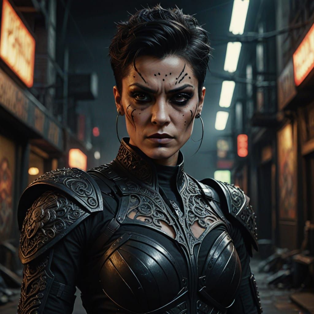 Russian Supervillain in Pascal Blanche Cinematic Style