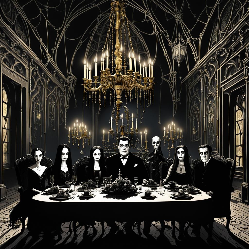 Addams Family and Munsters Dinner in Gothic Style