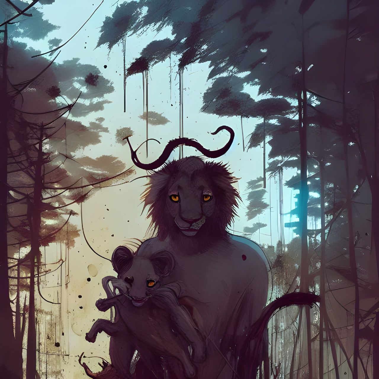 Terrifying Simba Speedpaint in Horror Style