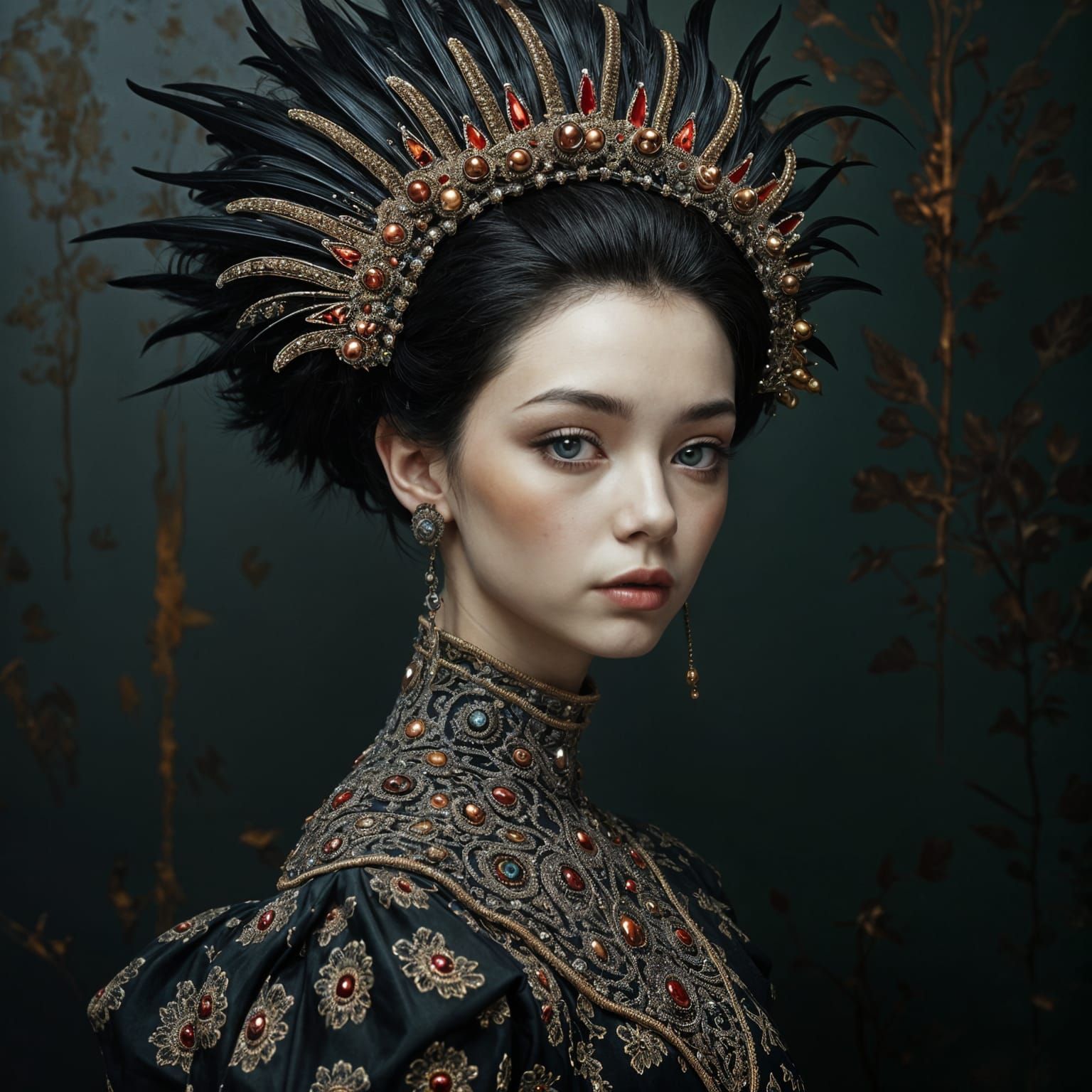 High Fashion Surreal Portrait in Pop-Surrealist Style