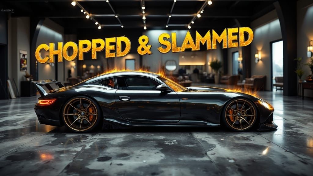 Sleek, Customized Car in Modern Showroom