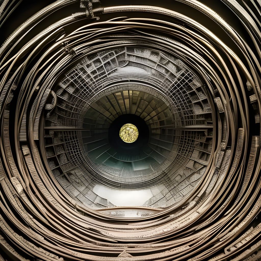 Ancient Library with Intricate Gothic Architecture