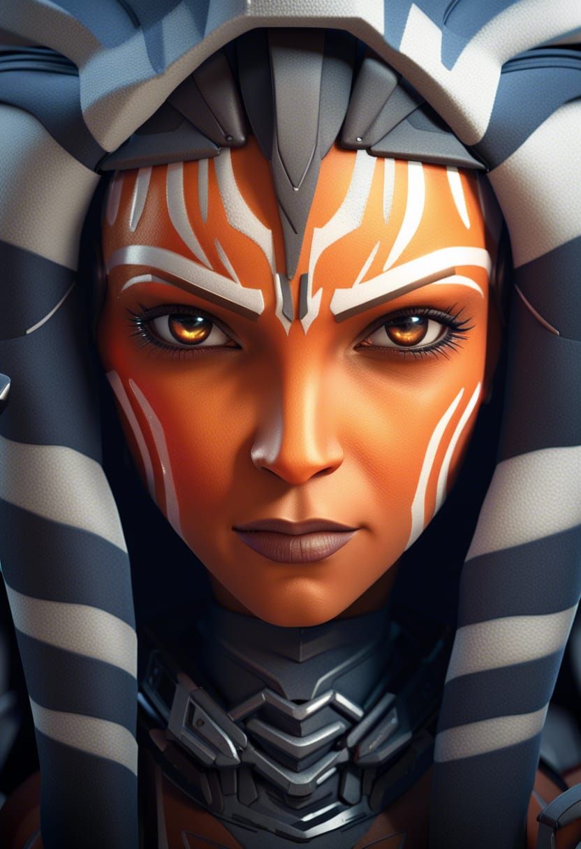 Ahsoka Tano Dark Fantasy Anime Key Visual