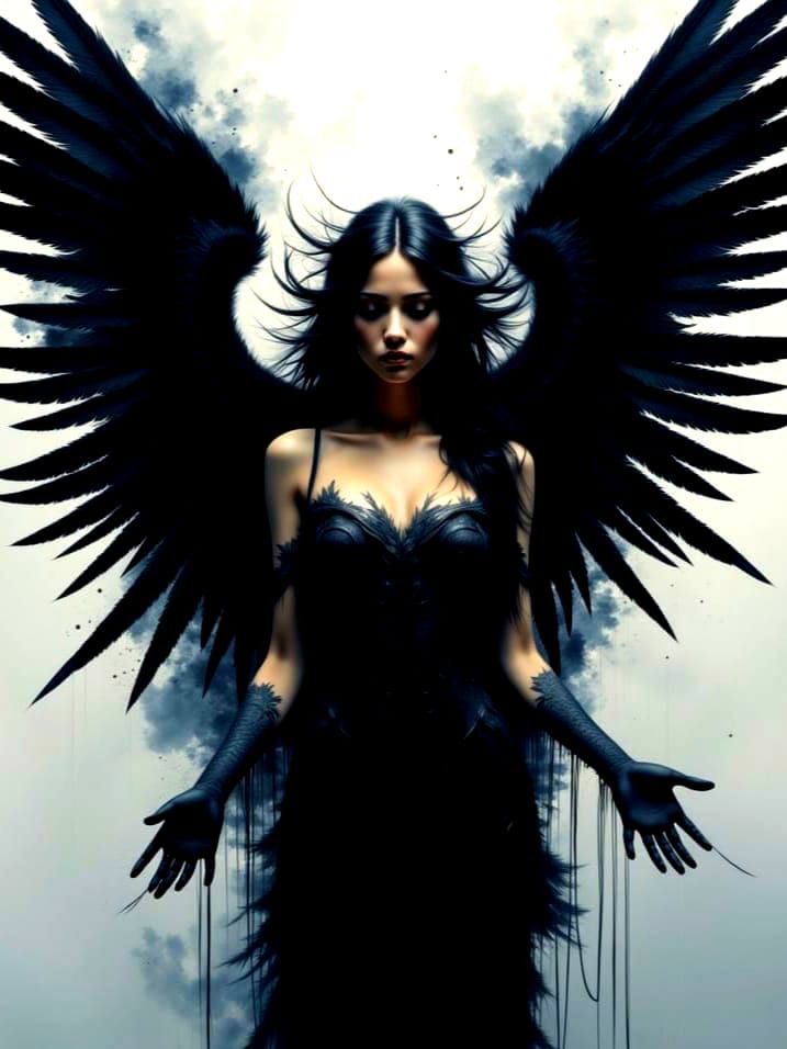 Dark Angels Masterpiece in Digital Ink Style