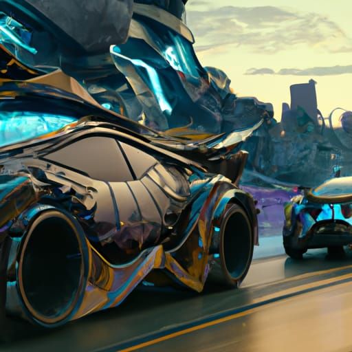 Futuristic Cars in Detailed Matte Painting