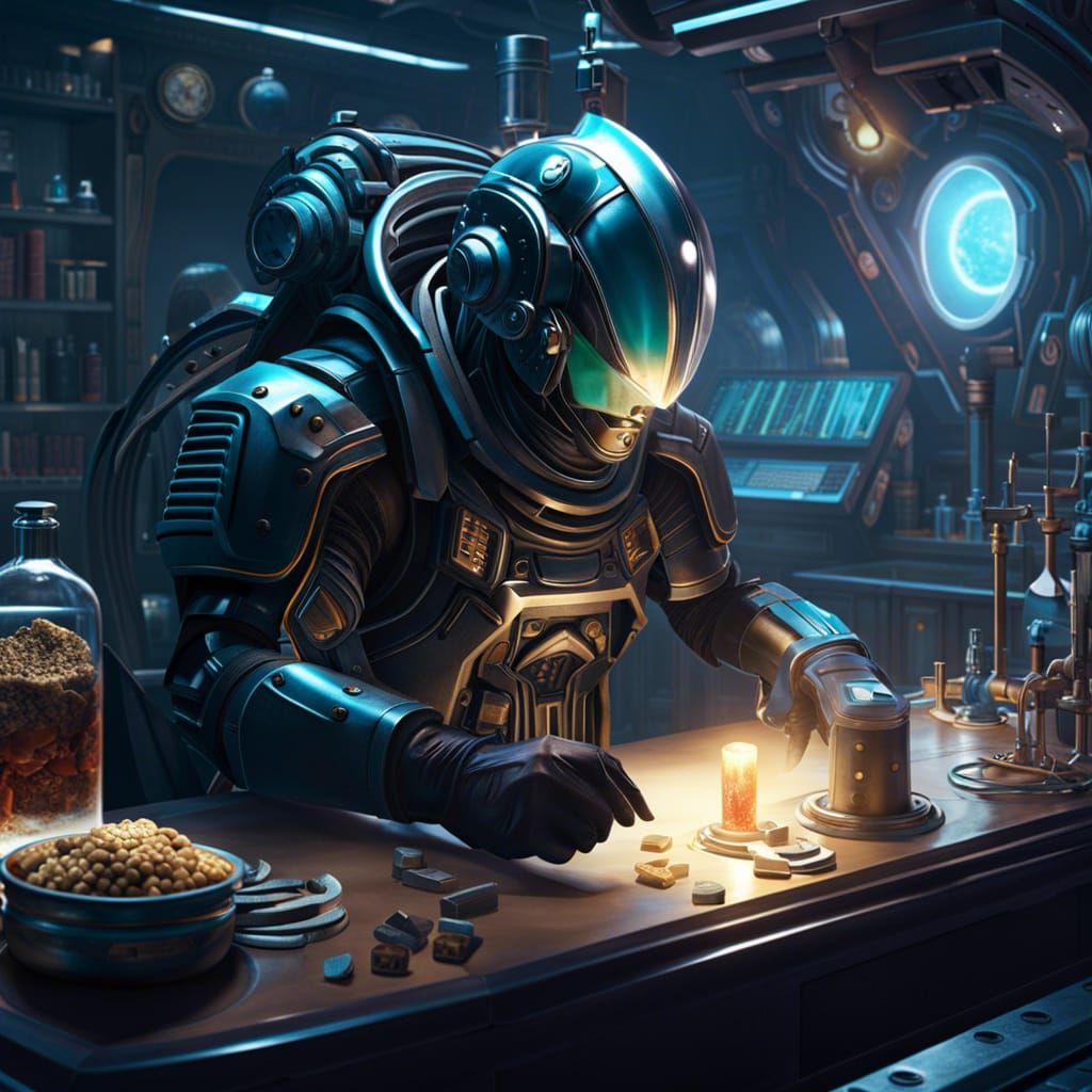 Scientists Dissecting Alien in Sci-Fi Scene