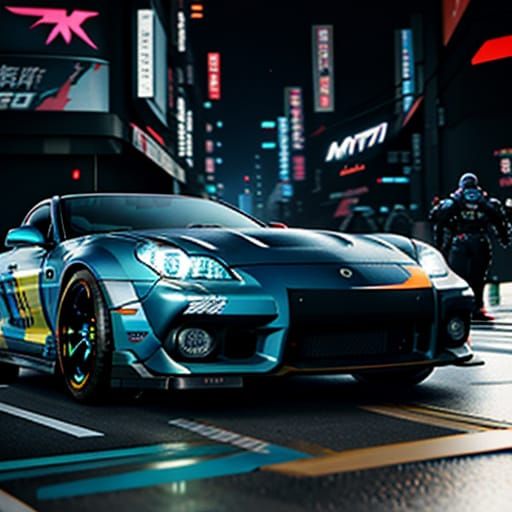 Cyberpunk 2077 Inspired Blue Mizutani Shion Targa MZT