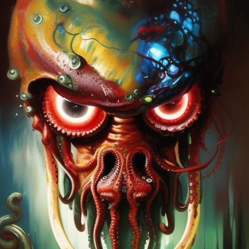 Eldritch Pirate Captain Portrait in Speedpaint Style