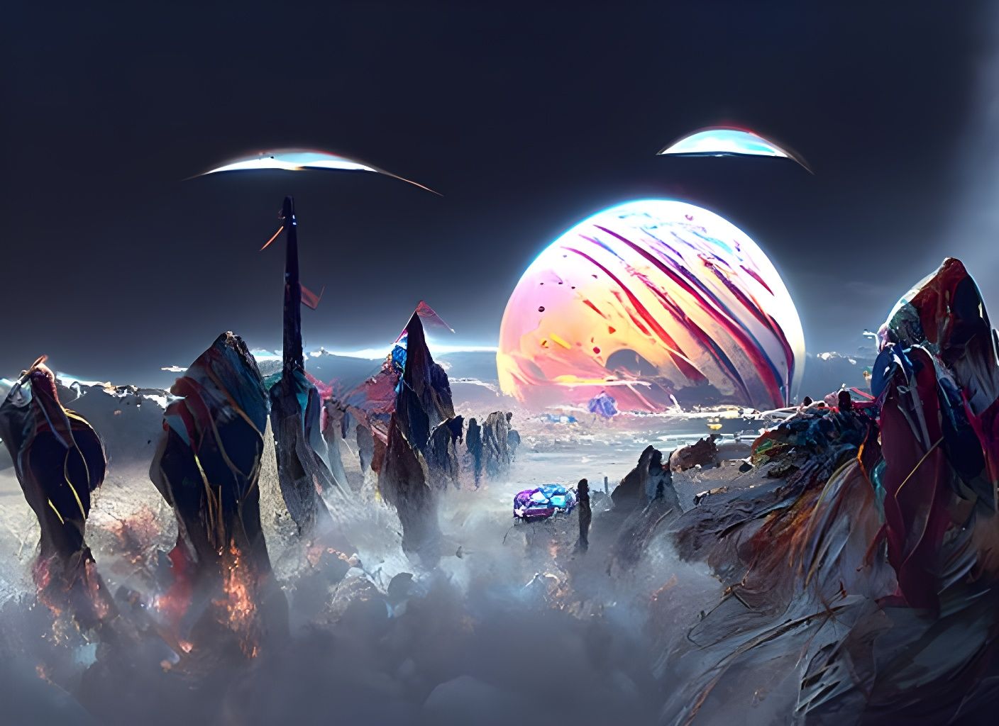 Pi Cryptocurrency Badlands: Digital Matte Painting